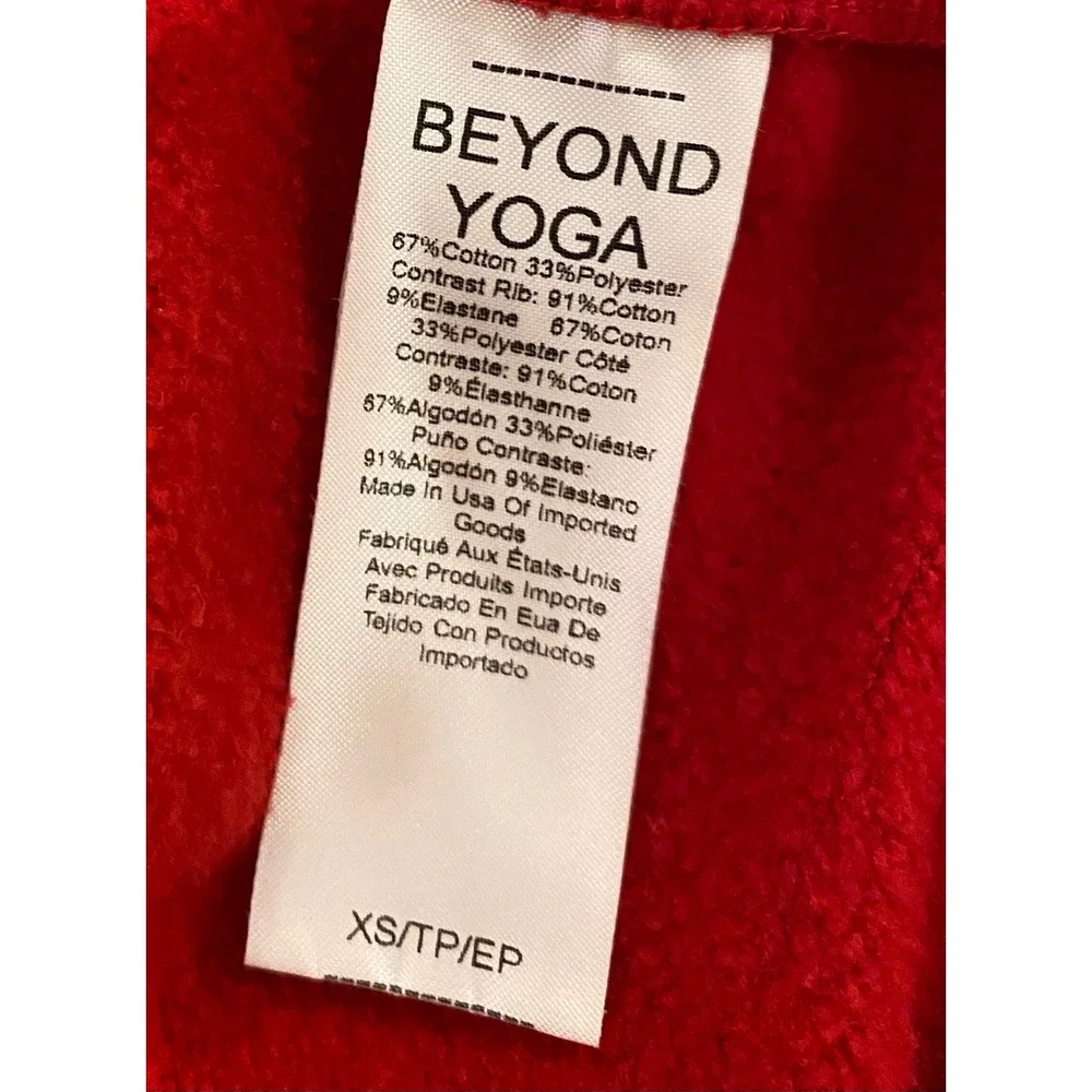 Beyond Yoga Luxefleece Oversized Sweatshirt‎ Womens XS Red Loungewear Travel